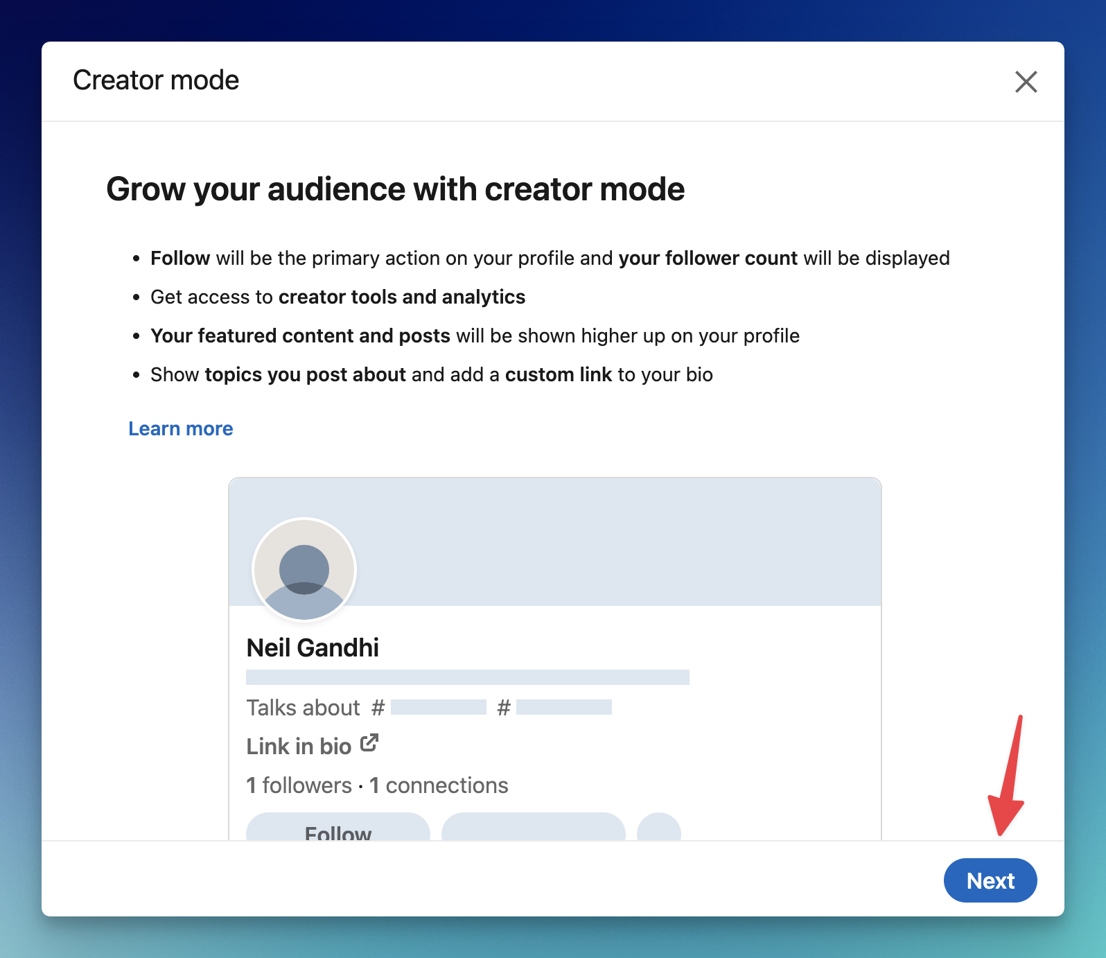 enable creator mode 1